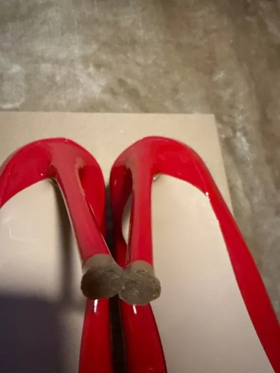 Steve Madden Red Patent Pointed Toe Stiletto Pumps - Picture 8 of 9